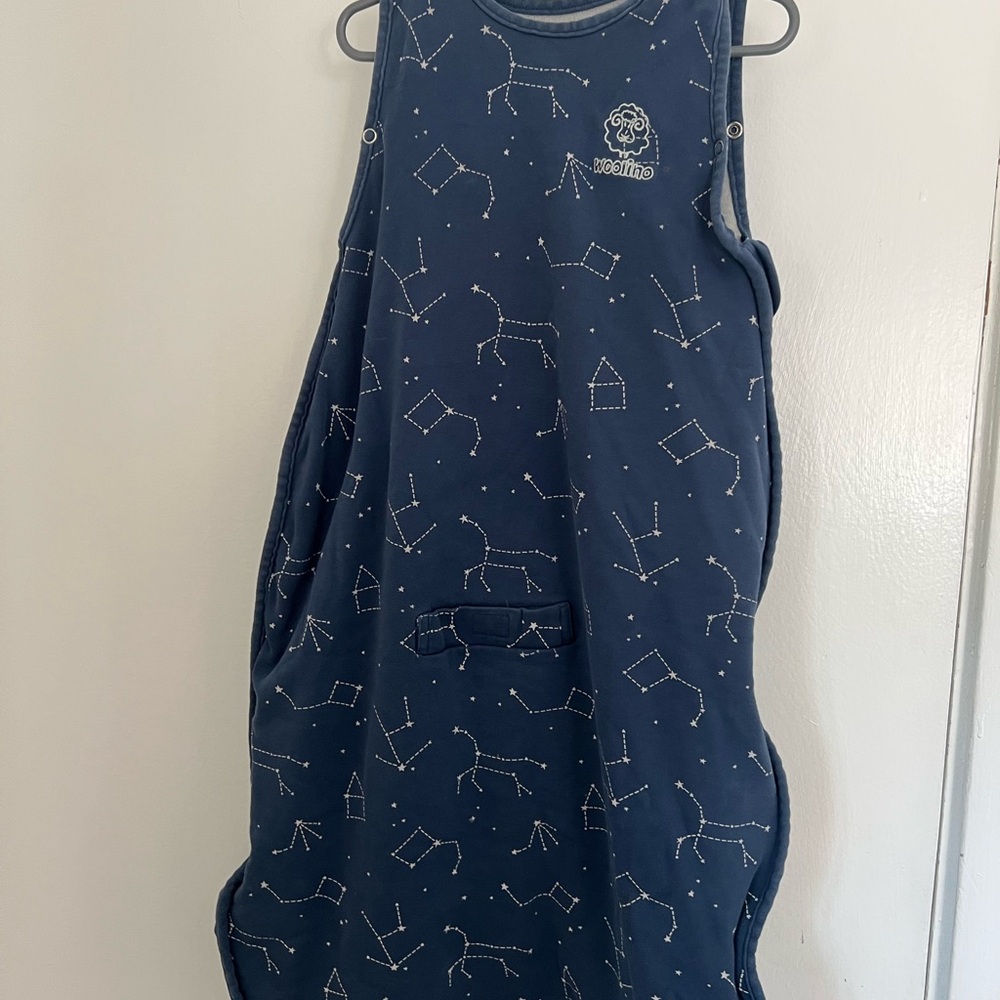 Woolino All Season Sleepsack. Navy Constellation 2-24 Months